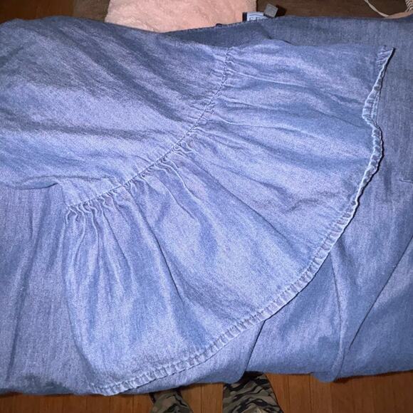 Eloquii Chambray Womens Size 18 Denim Shift Dress Bell Sleeves Cotton - Picture 7 of 9